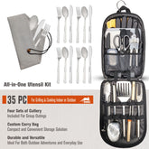 BOMKI 35 PC Grilling & Cooking Essentials - Black Pro